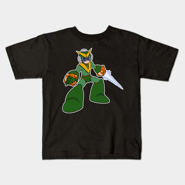 ROCKMAN SHADOW Kids T-Shirt by IanDimas